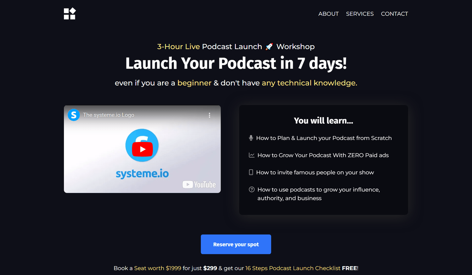 Systeme.io VSL funnel template