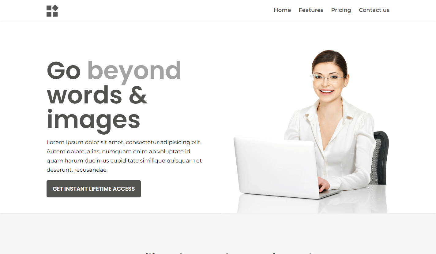 Systeme.io booking and appointment landing page template preview