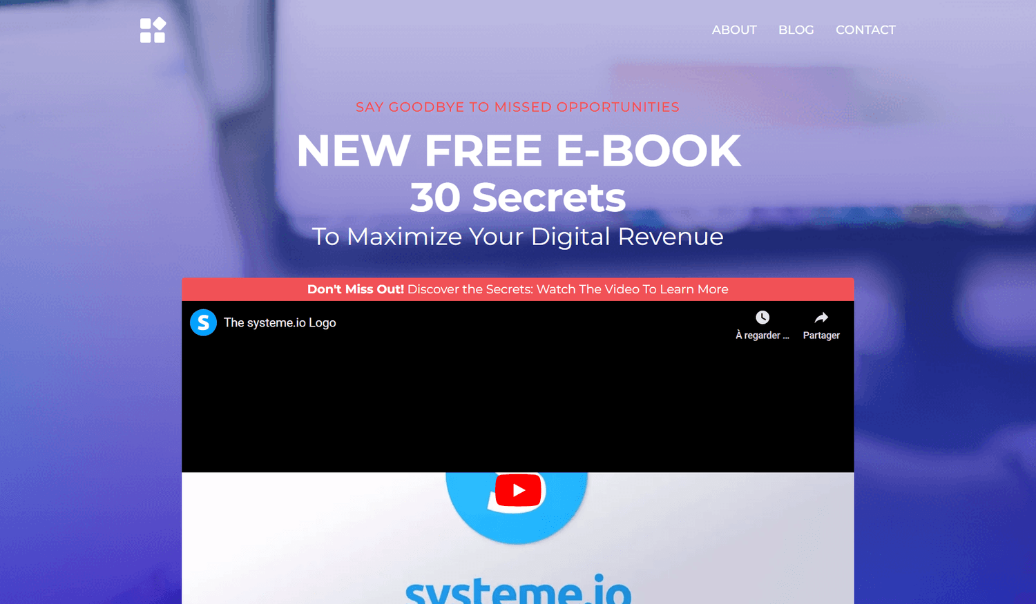 Systeme.io free book funnel template