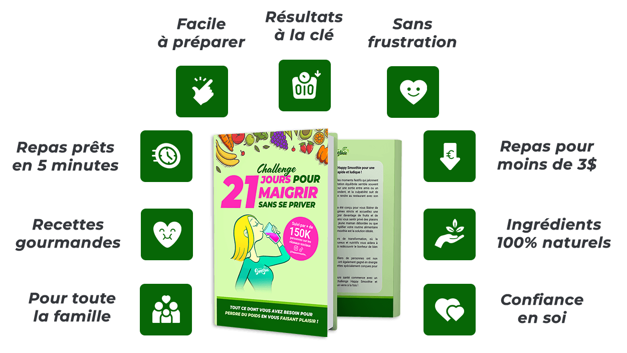 Démonstration du programme Happy Smoothie - Challenge minceur avec recettes et suivi personnalisé