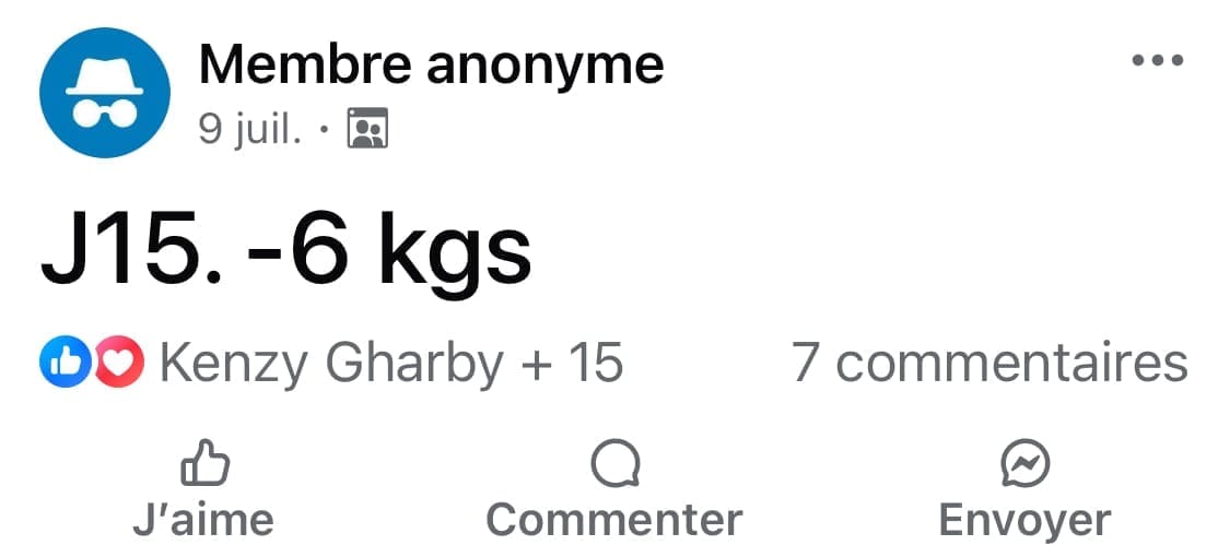 Avis Challenge Happy Smoothie - Témoignage client Facebook et résultats après 21 jours