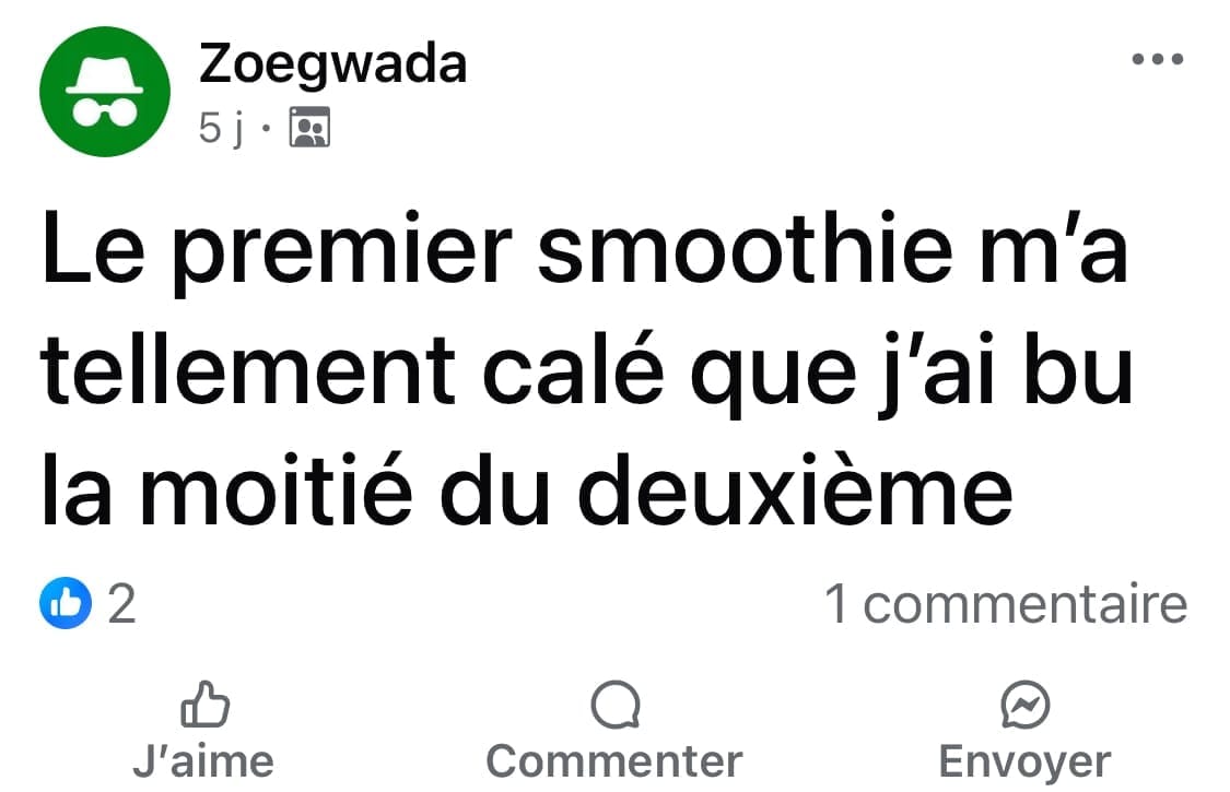 Avis Challenge Happy Smoothie - Témoignage client Facebook et résultats après 21 jours