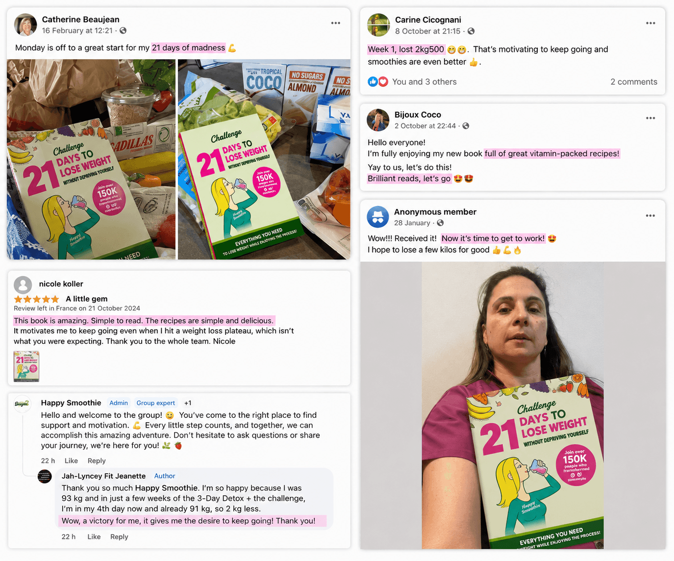 Avis Challenge Happy Smoothie - Témoignage client et résultats après 21 jours