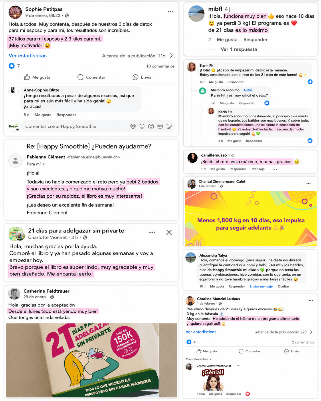 Avis Challenge Happy Smoothie - Témoignage client et résultats après 21 jours