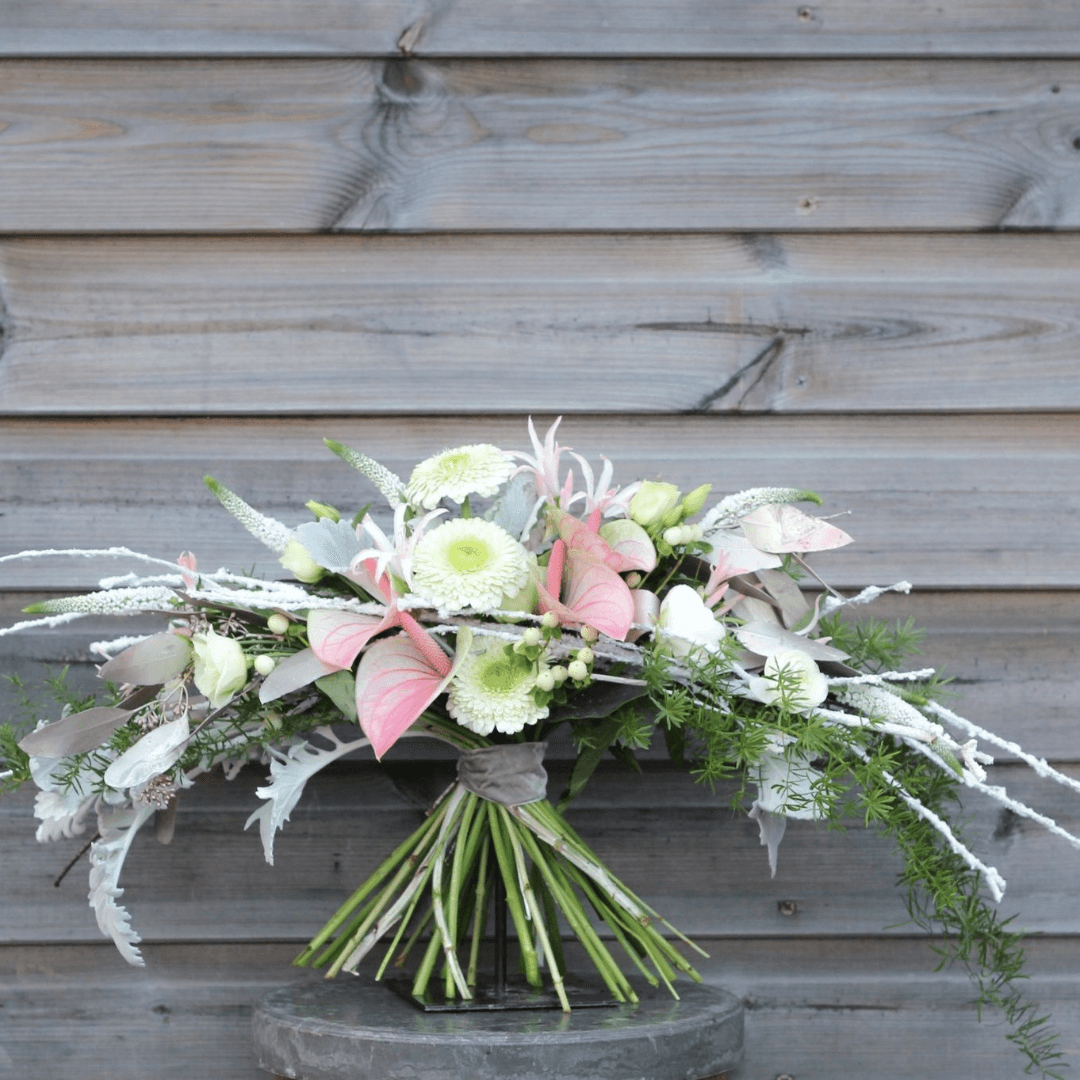 Tansy, graduate of the British Academy of Floral Art Career Changer 6-week Premium Floristry course, proudly holding her second place certificate in the Florist of the year Newcomer Competition , October 2025