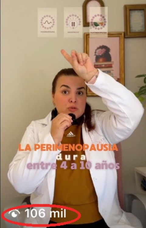 Reel de Erika con 106 mil views
