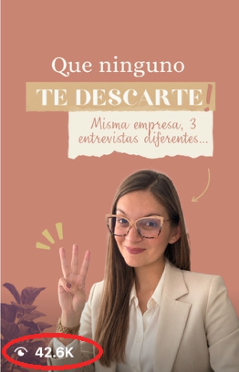 Reel de Angélica con 42,6 mil views