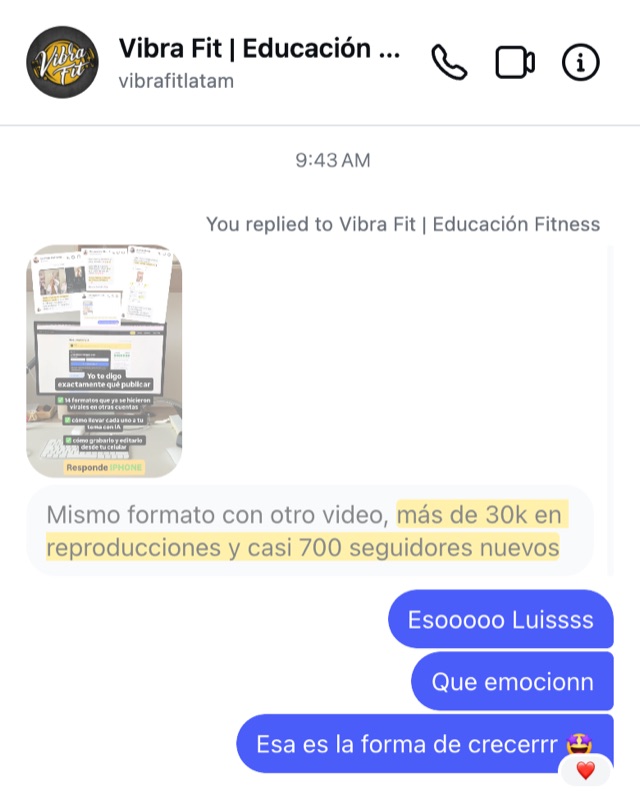 Mensaje de Luis: otro video con el mismo formato, más de 30 mil views y casi 700 seguidores nuevos