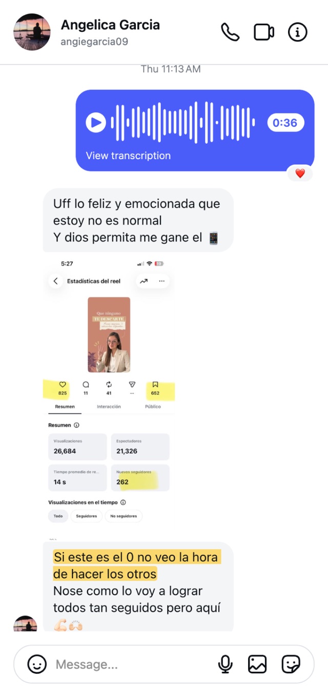 Mensaje de Angélica: si este es el 0, no veo la hora de hacer los otros