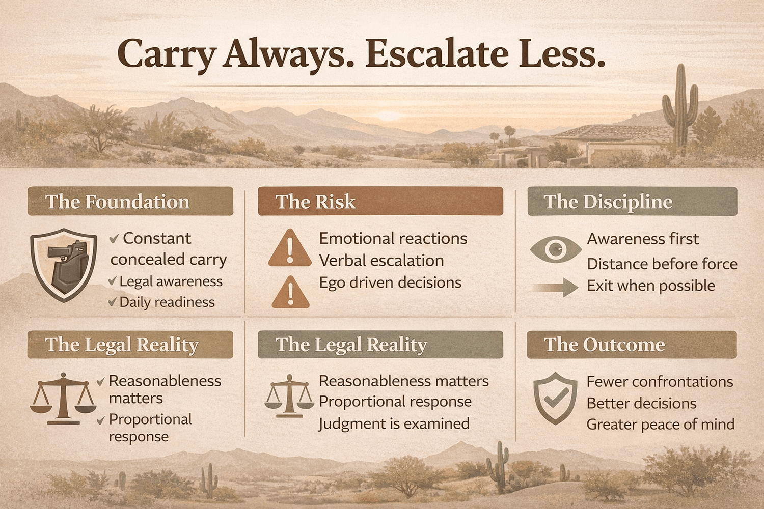 Carry Always. Escalate Less.