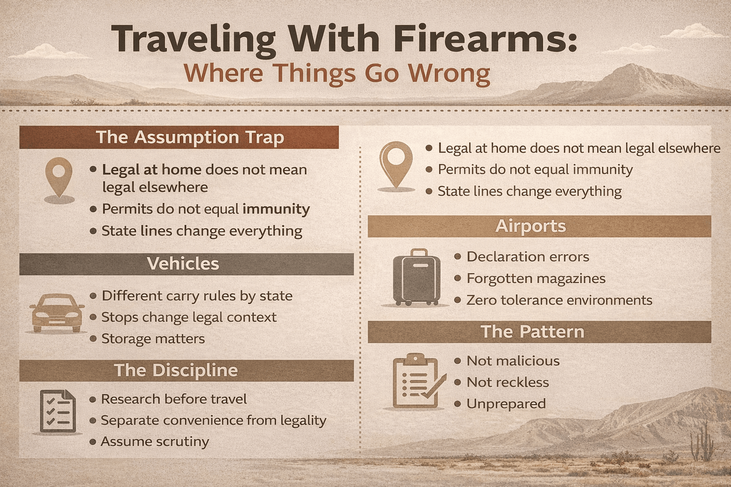 Airport Vehicle Travel with Firearms
