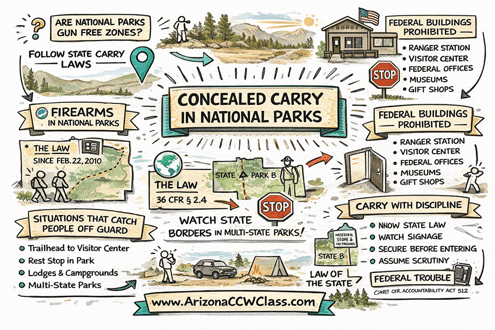 Which National Parks allow Concealed Carry