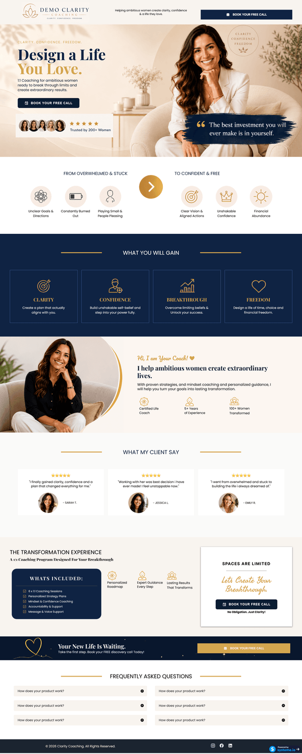 Coaching Funnel Template