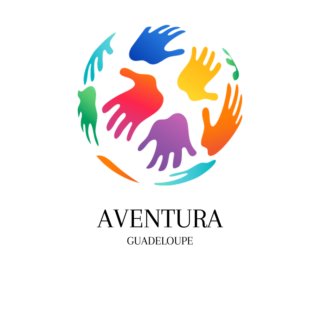 Logo Aventura Guadeloupe avec dessin et écriture