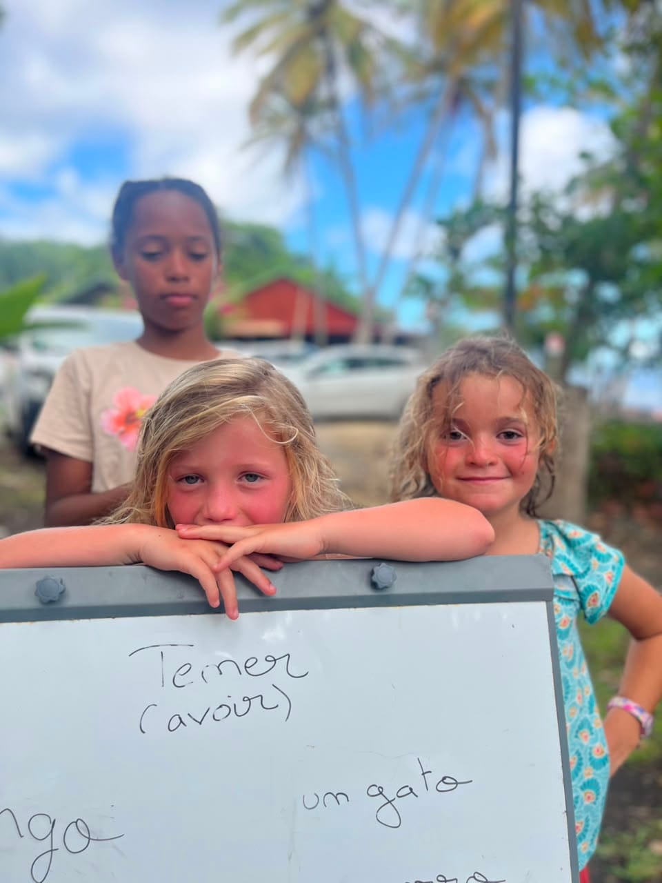pleins d'enfants qui mangent le repas de midi sur la plage