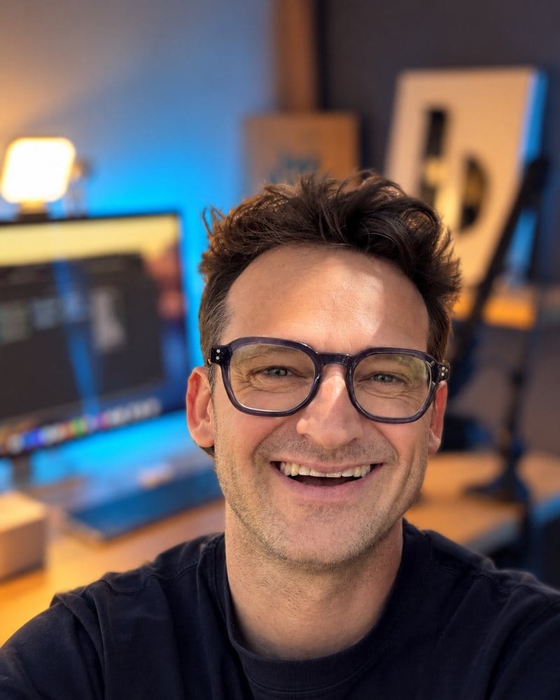 Laurent Brisset, sourire, dans son bureau