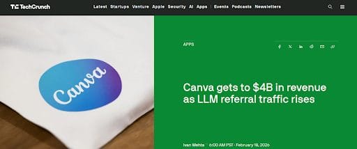 TechCrunch : Canva gets to $4B in revenue