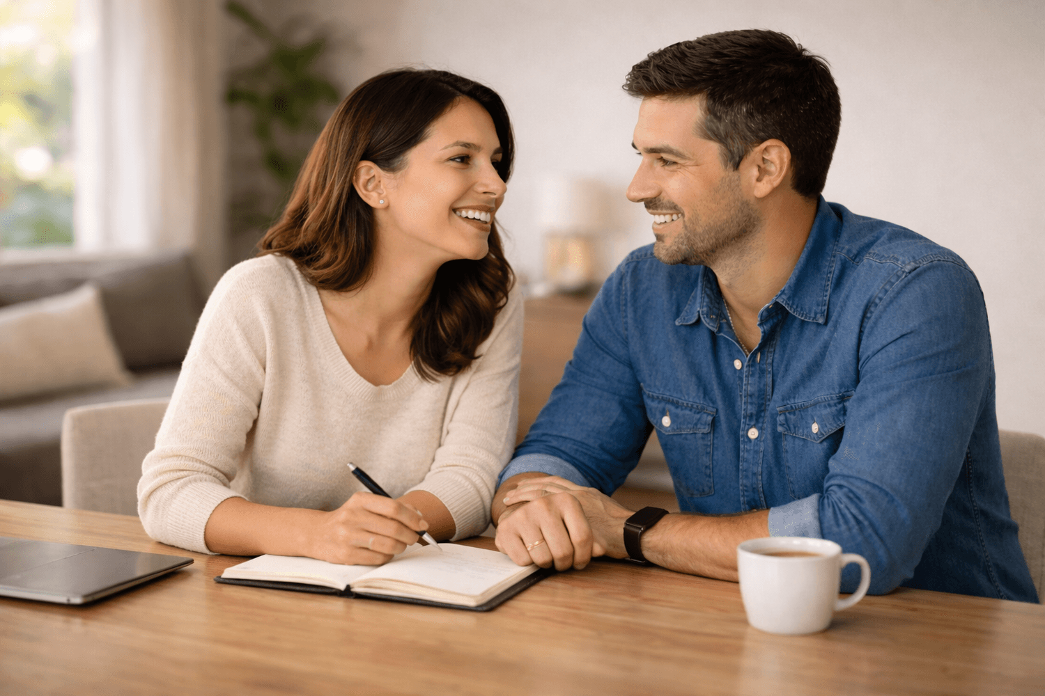 Pareja planificando su futuro familiar