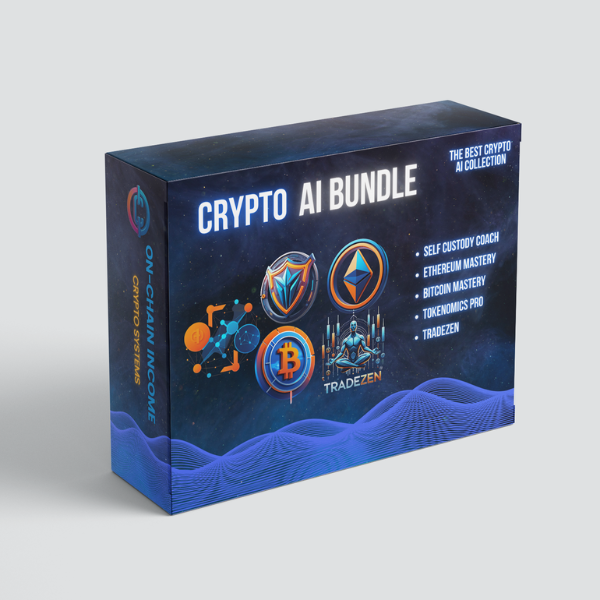 What’s inside:  ✅ Bitcoin Mastery  Think long-term. Understand cycles, conviction, and why Bitcoin isn’t just another trade.  ✅ Self-Custody Coach  Because owning crypto means nothing if you don’t control it. Learn to protect your assets properly.  ✅ Ethereum Mastery  Understand ETH without overwhelm. From upgrades to real-world use, finally make sense of the ecosystem.  ✅ Tokenomics Pro  Spot strong designs, avoid inflation traps, and understand what actually gives a token value.  ✅ Tradezen  Remove emotion from trading. Plan better entries, exits, and risk - even in chaos.