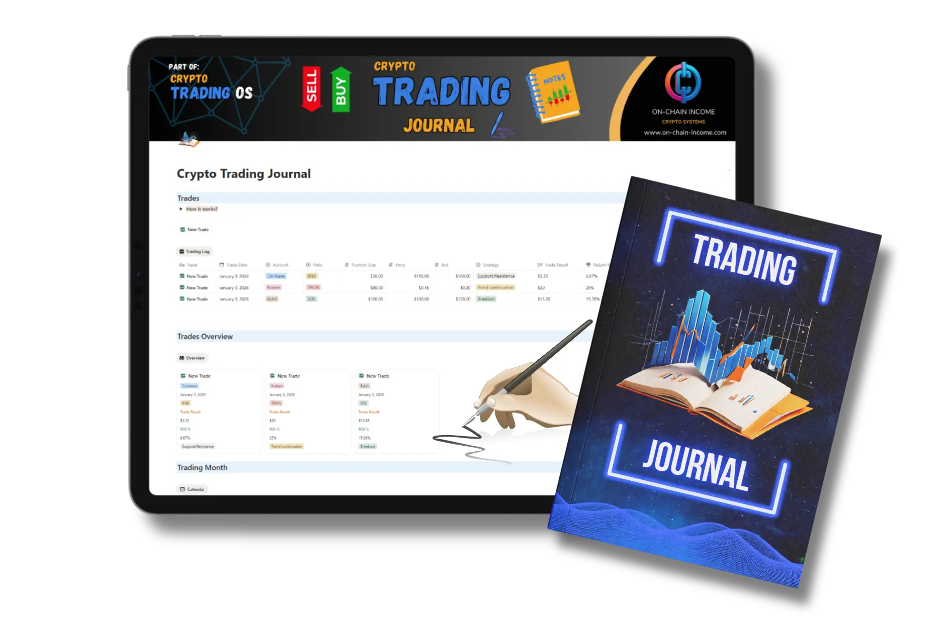 Track what matters: Crypto Trading Journal, Use it to build the habit of journaling before moving on to advanced trading systems.