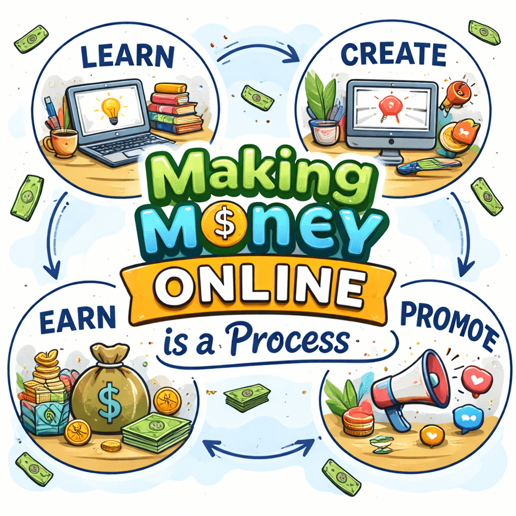Making money online is a process.