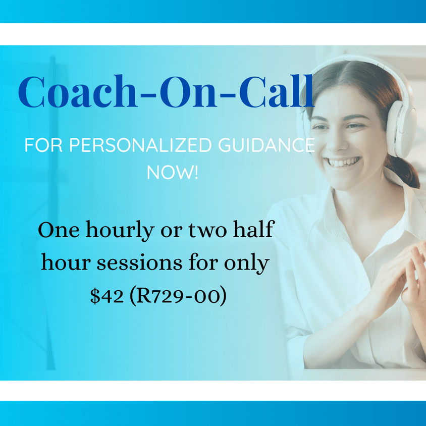 Coach-On-Call $42 (Approx. R729) per hour