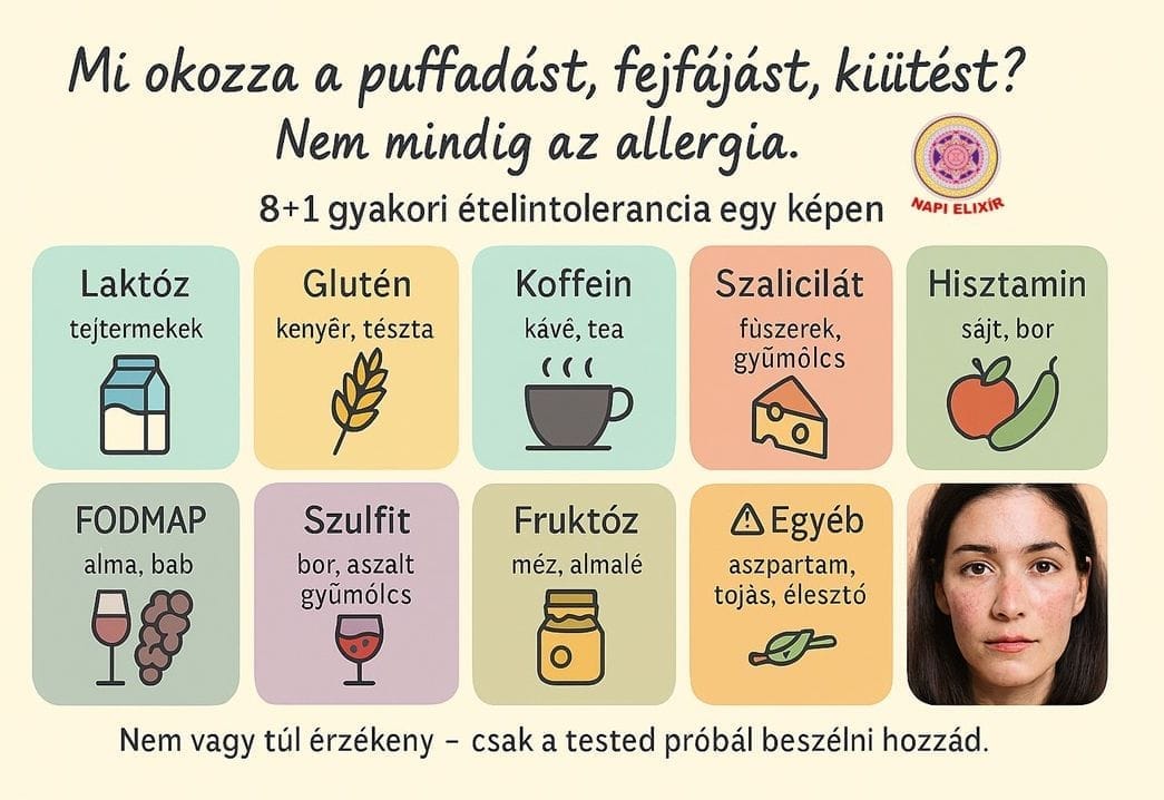 A 8+1 leggyakoribb ételintolerancia – röviden, érthetően