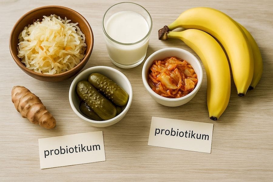 Rostban gazdag, és fermentált ételek, probiotikum források.