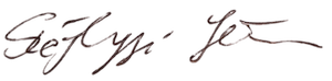 A cikk írójának Széphegyi Géza aláírása PNG fotón.