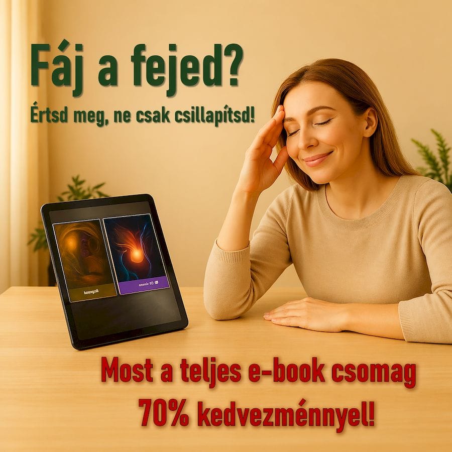 Mosolygó megkönnyebbült arcú nő a képen előtte a monitorin két e-book. A képen szöveg
