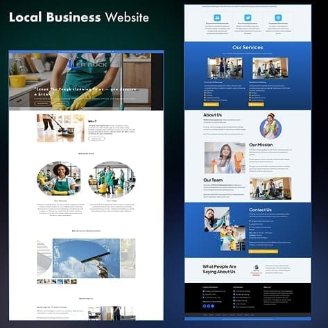 web design for cleaning business