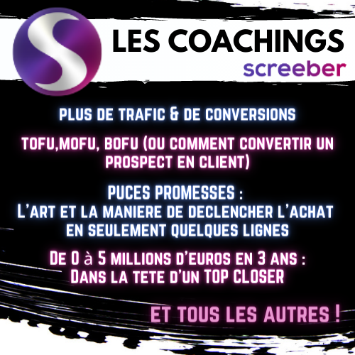 screeber coachings offre speciale