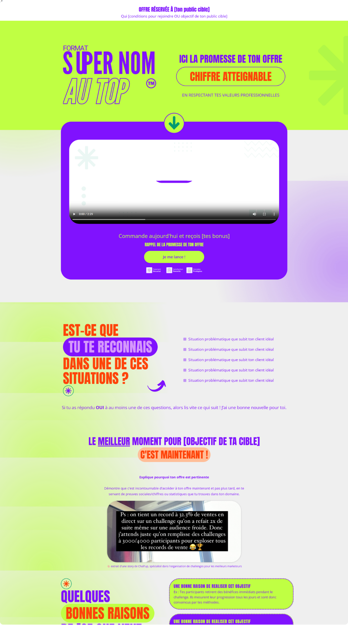 Template tunnel Systeme.io