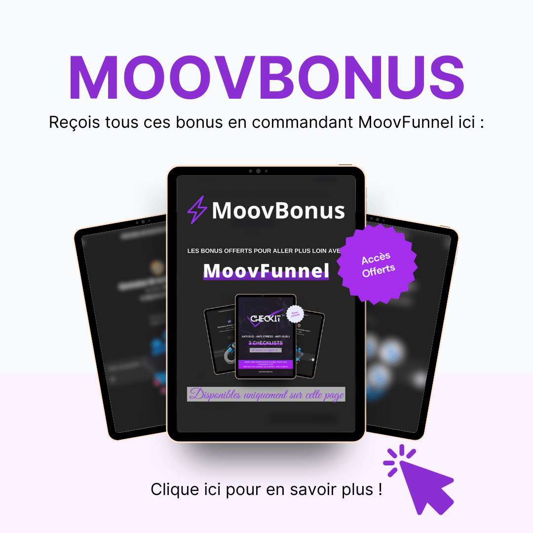 BONUS MoovFunnel pour améliorer tes pages de capture et de vente