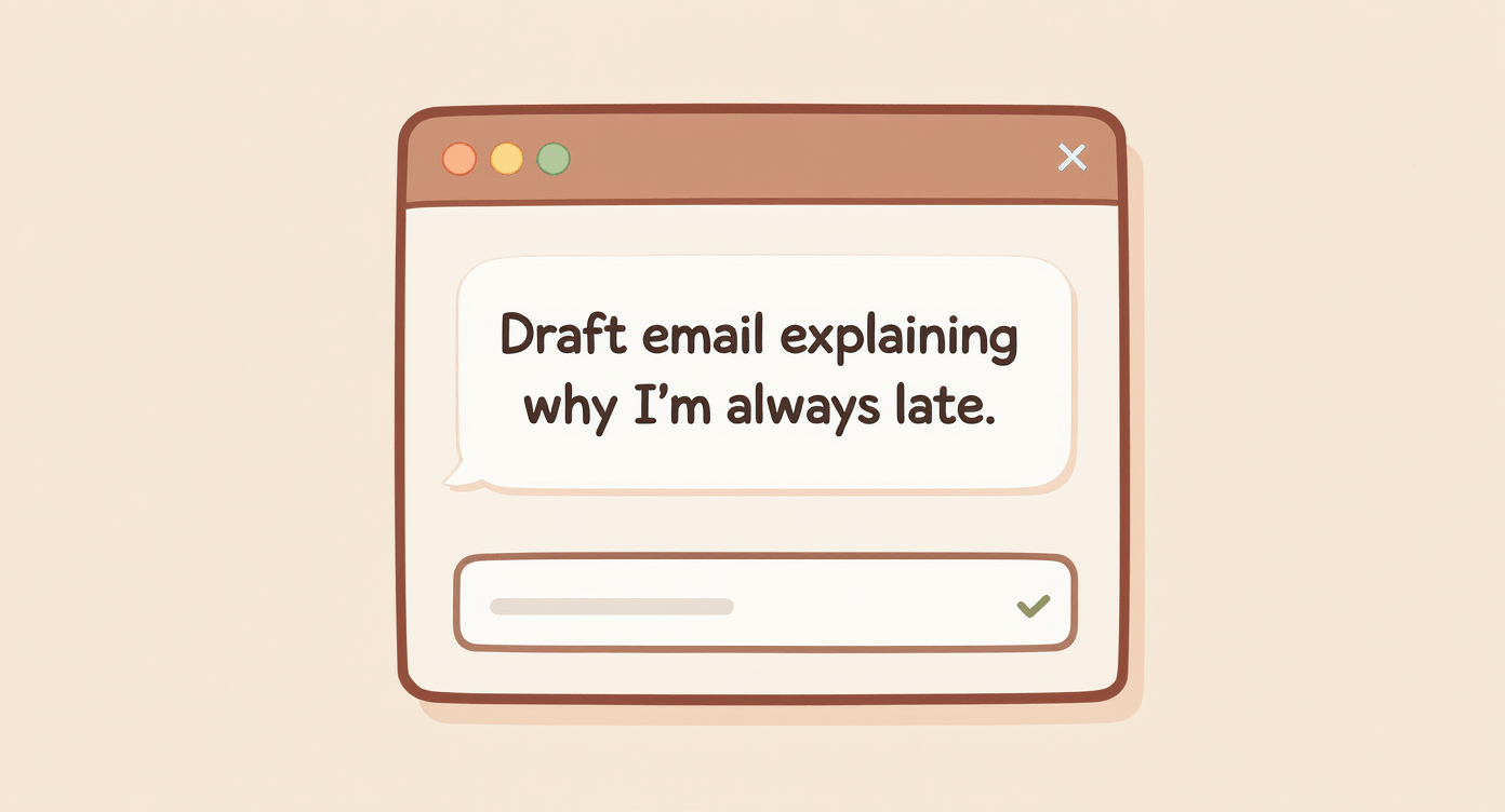 How to ask AI questions screenshot