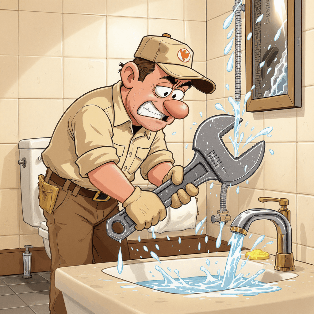 Cartoon plumber fixing pipes, symbolising how different deep learning architectures handle specialised AI tasks for beginners