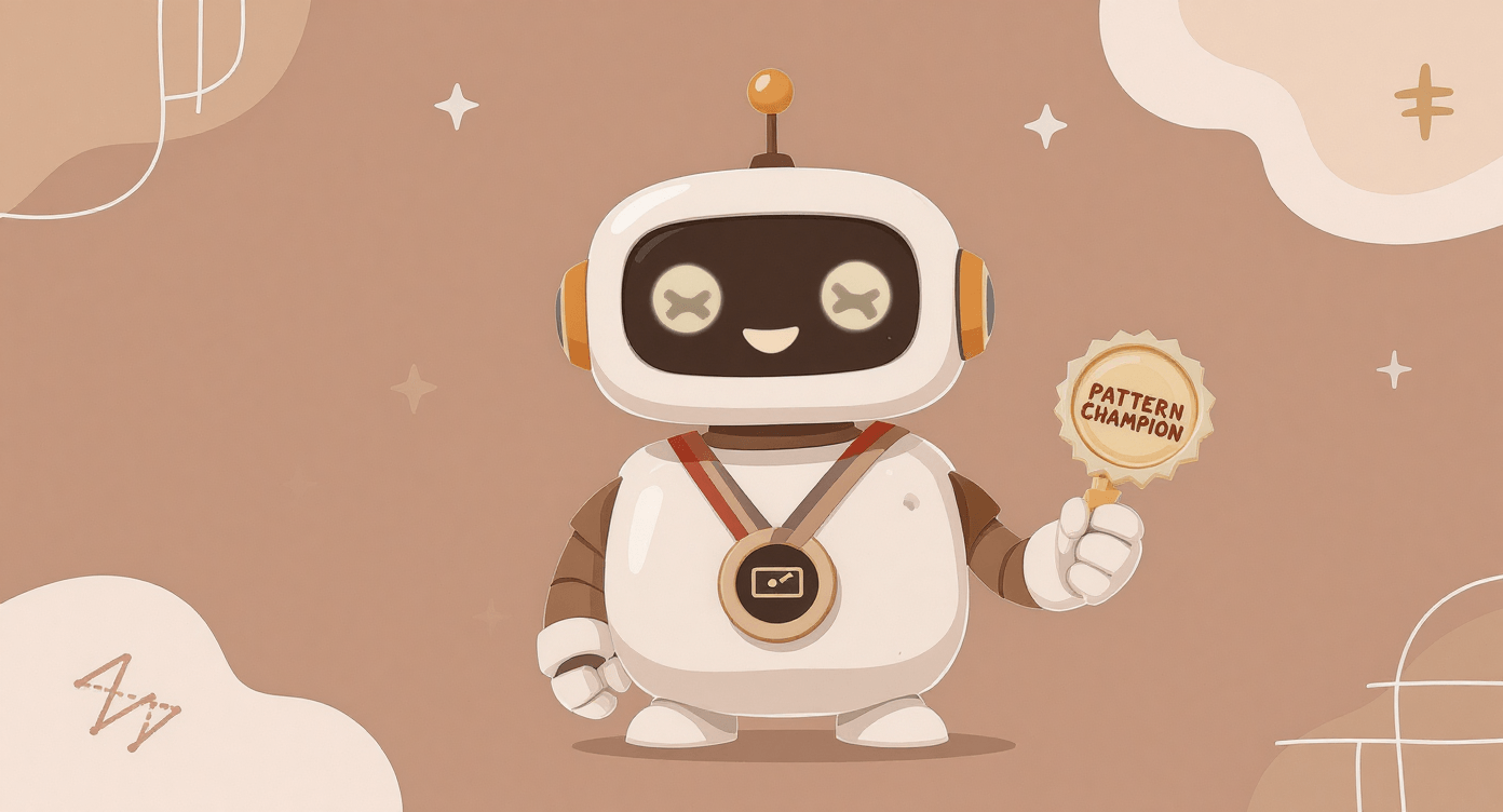 Robot with medal for pattern recognition, symbolising deep learning’s strengths.
