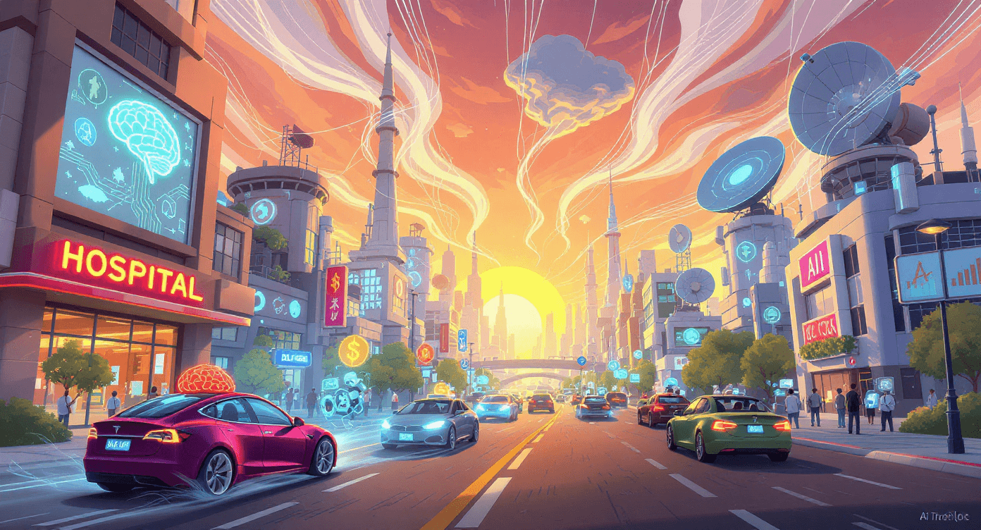 Major machine learning applications - AI in healthcare, transportation, weather prediction, and finance