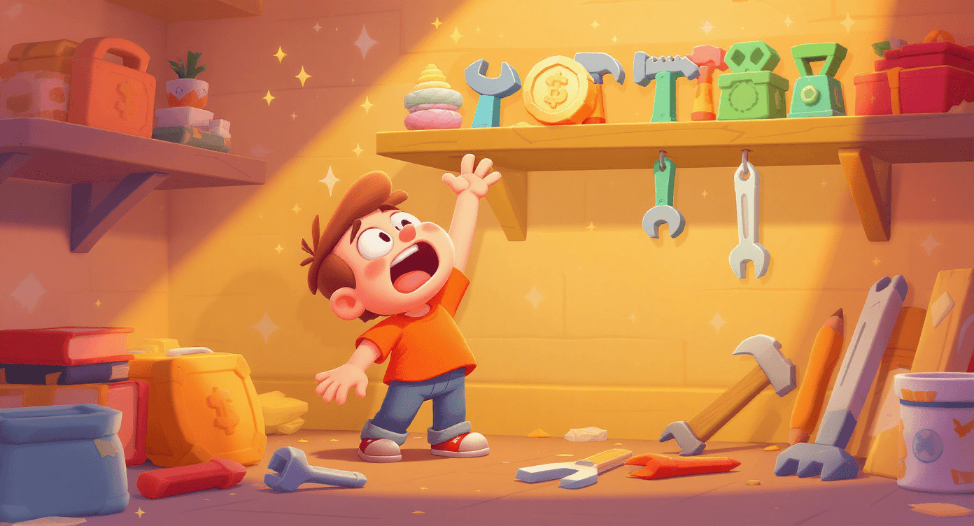 Person reaching for advanced AI tools while ignoring basic ones, illustrating importance of mastering fundamentals before exploring bonus features