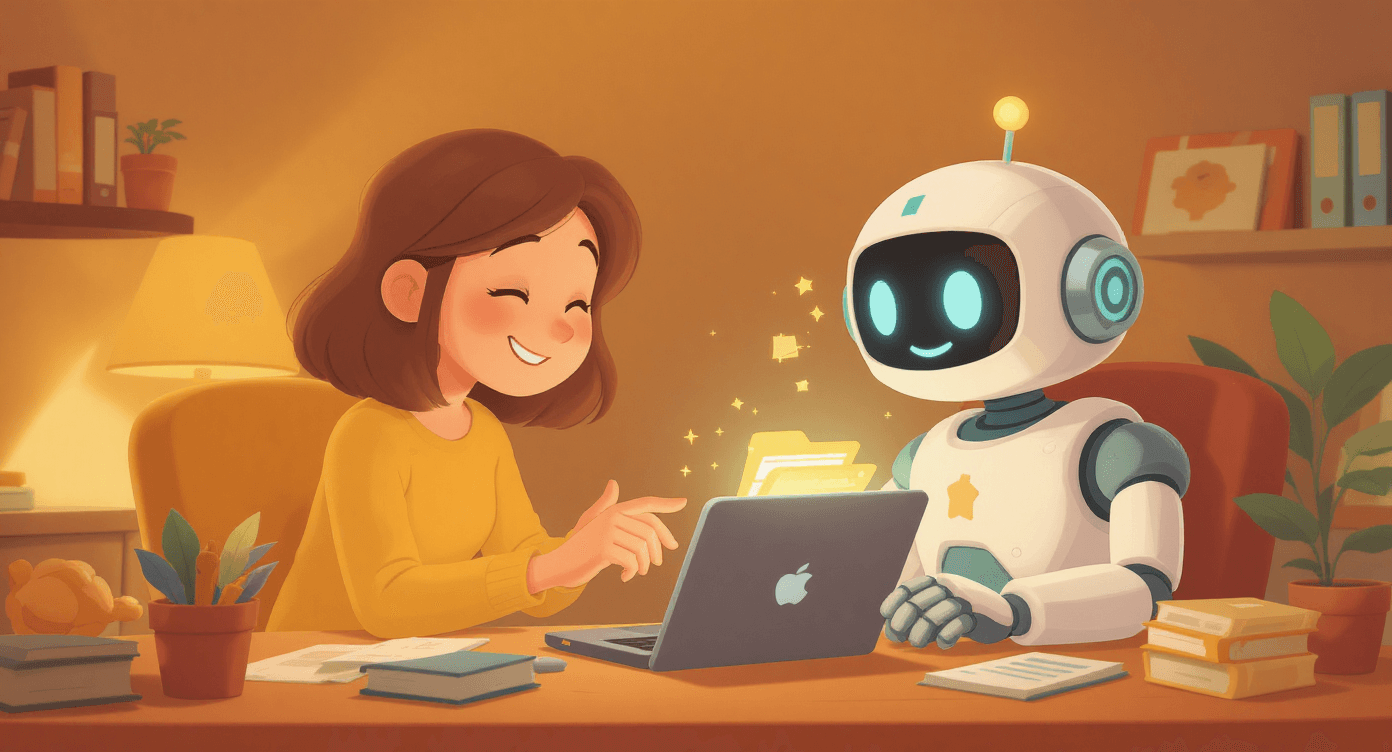 Claude file analysis feature - cartoon showing AI document processing capabilities