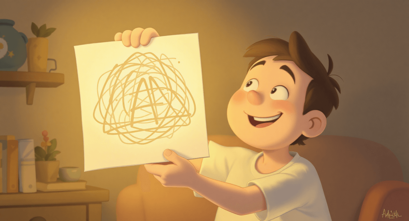 Poor quality logo design - humorous illustration of needing professional design tools upgrade