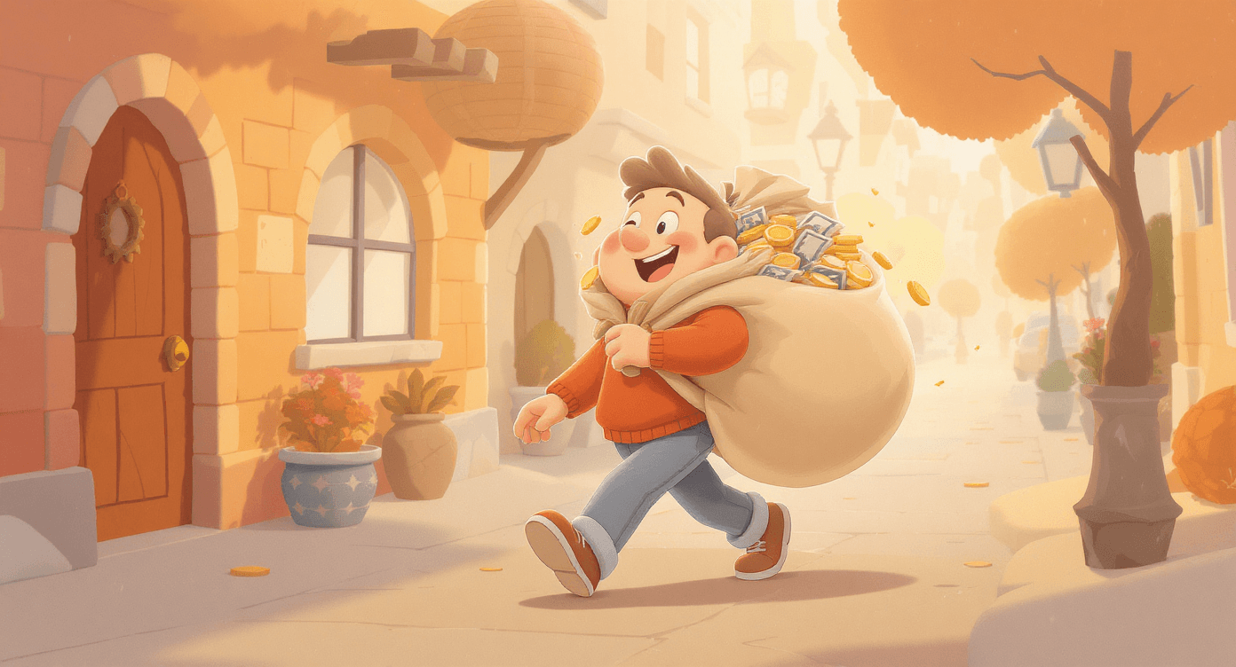 Time savings as money - cartoon showing the financial value of productivity gained from AI tools