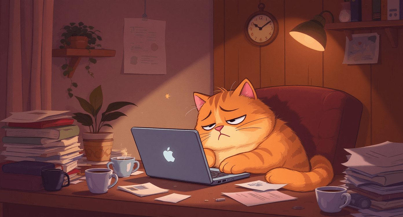 Small business owner overwhelmed with work using AI collaboration tools to save time