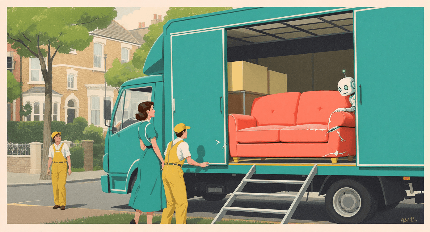 Woman working on a DIY project at home with tools and materials around her, showing determination and hands-on problem-solving.