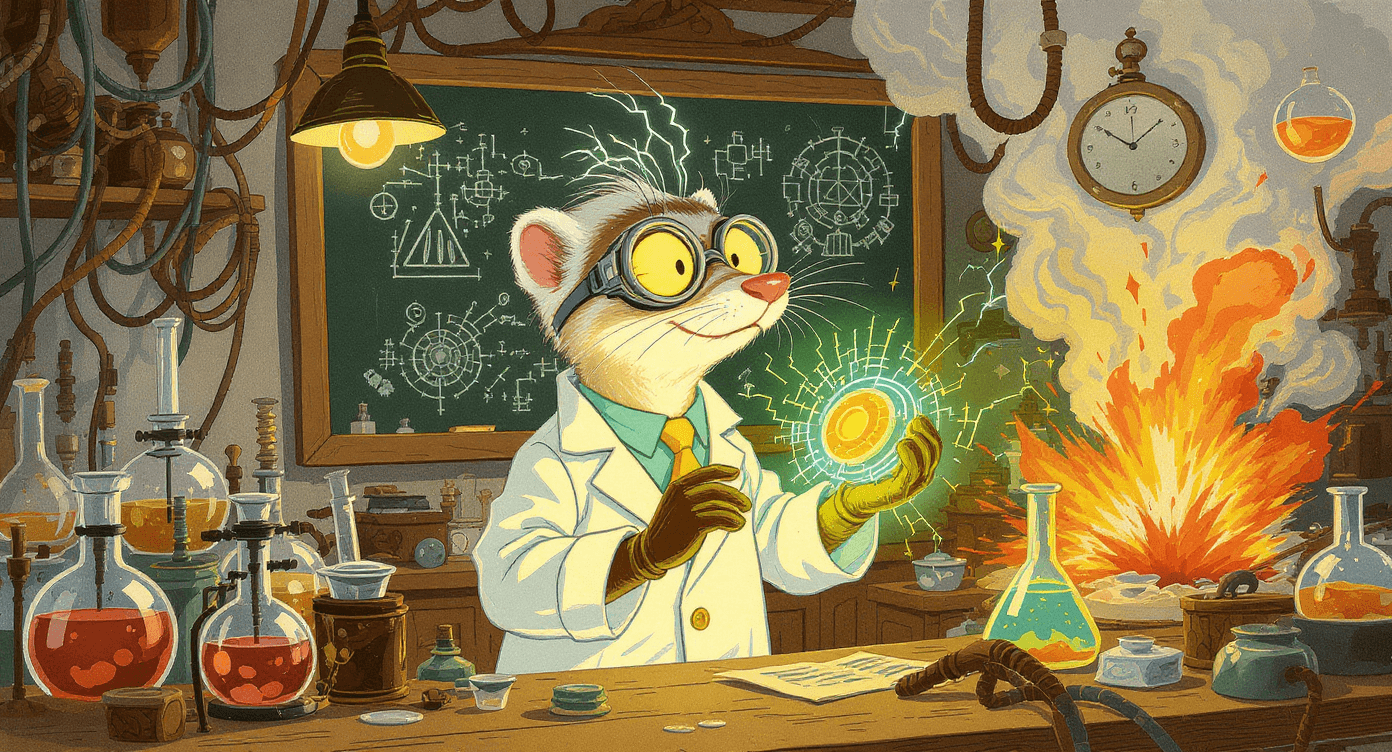 Enthusiastic business owner experimenting with AI automation tools through trial and error learning process