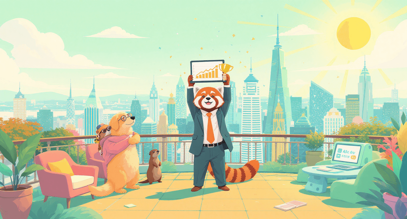 SaaS team celebrating sustainable software growth achieved through AI powered marketing automation without scaling the marketing team