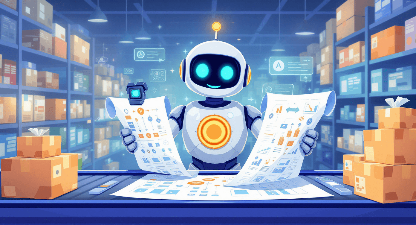 AI automation blueprint for e-commerce businesses showing how online sellers can scale product listings customer emails and order management without burnout
