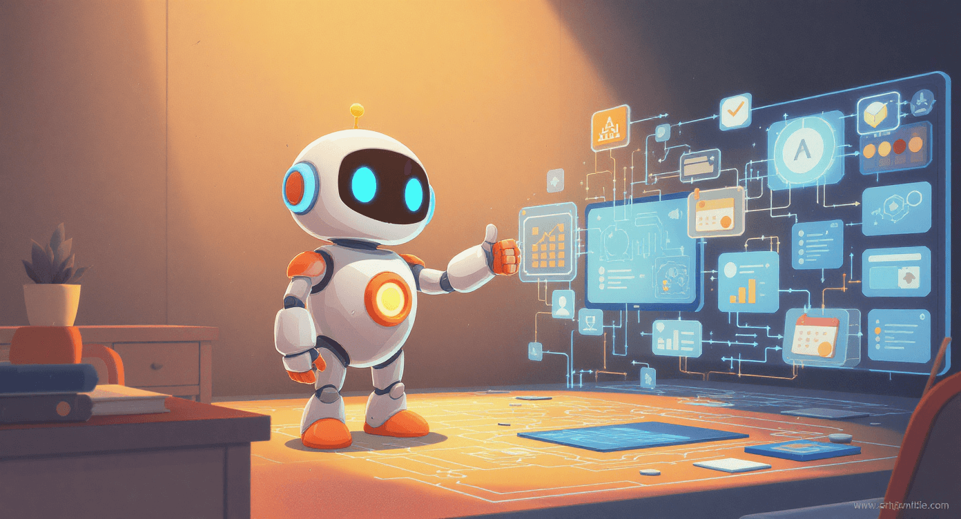 Build an AI workspace that works showing small business owners how to set up the right artificial intelligence tools and systems for a productive and organised digital workspace