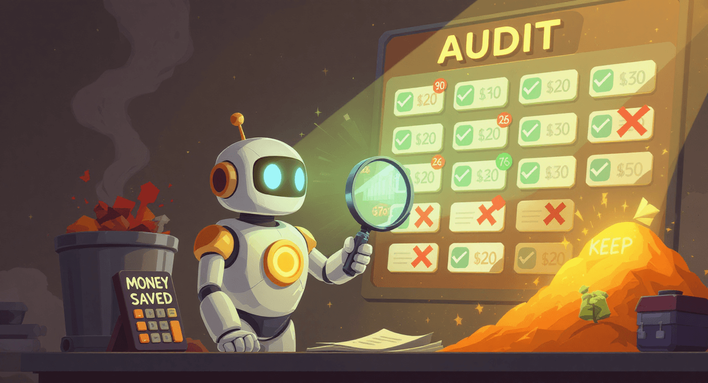 2026 AI subscription audit guide helping small business owners review cancel and optimise their artificial intelligence tool subscriptions to cut costs and improve productivity