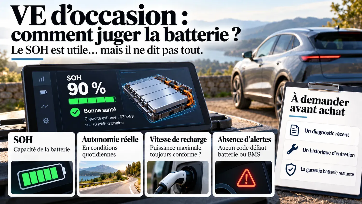 Comment juger l’état de la batterie d’un véhicule électrique d’occasion
